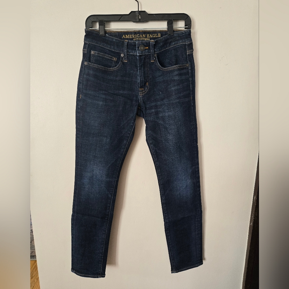 American Eagle Outfitters Men's Blue Extreme Flex Slim Taper Jeans 28/30